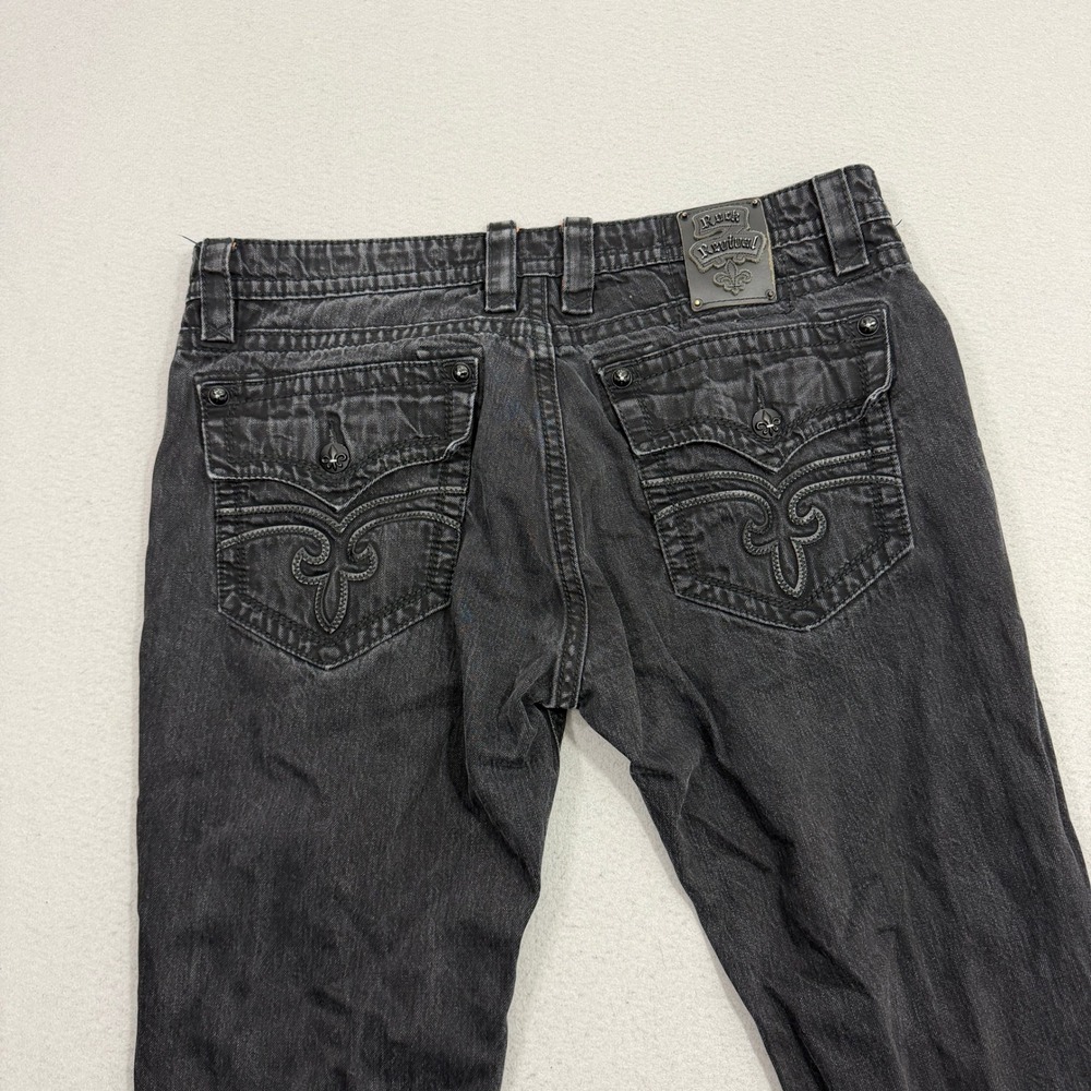 Rock Revival Jeans Men 40x32 Steven Straight RJ8625T32 Embroidered Flap Pockets